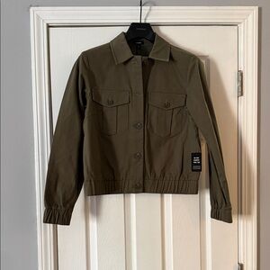 Express Green Utility Jacket for Women